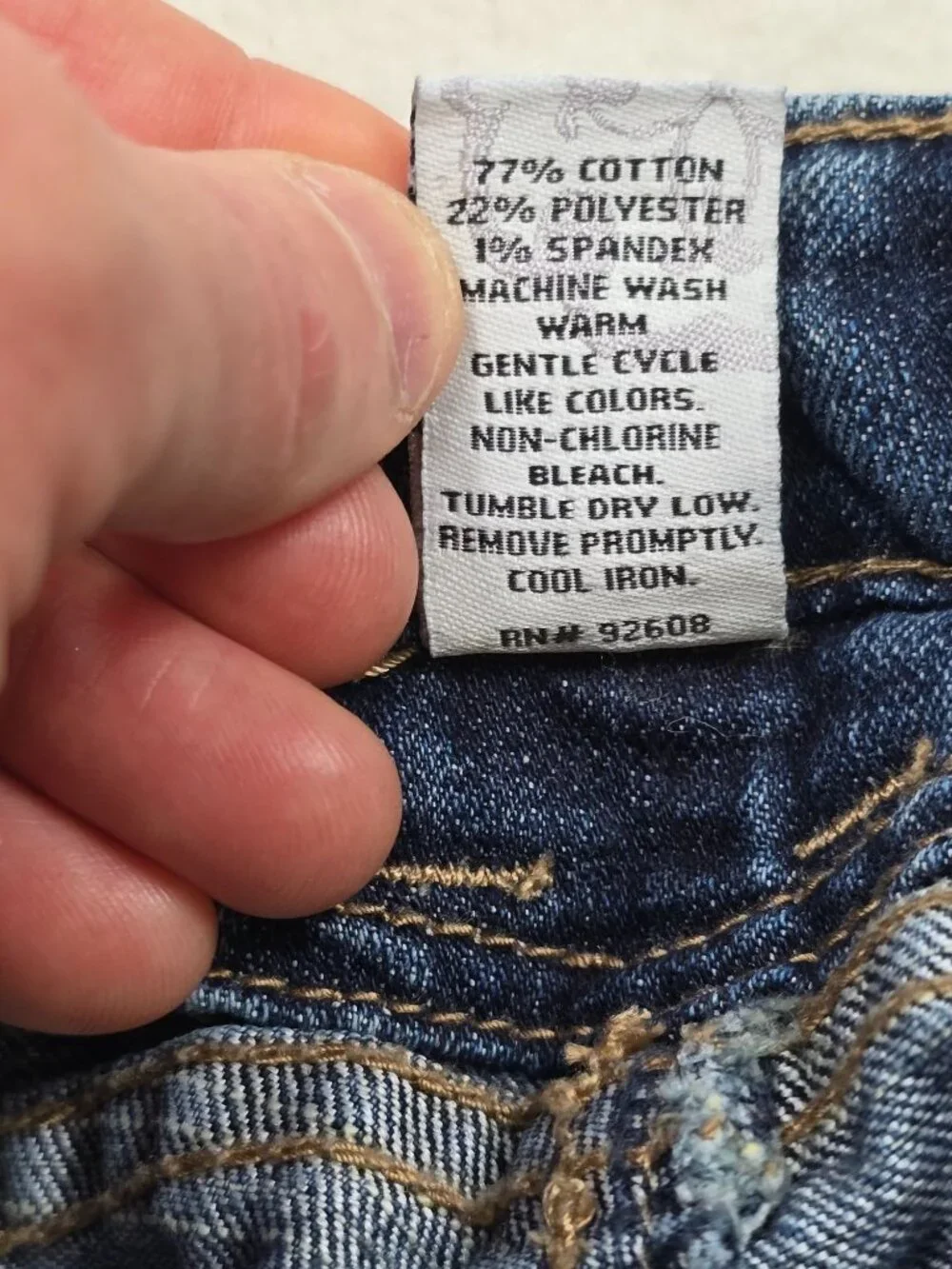 JW Petite Womens Bootcut Blue Jeans Size 4P With Studded Back Pockets - Picture 3 of 6